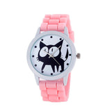 Purrfectly Adorable Cartoon Cat Watch With Rubber Band  - Limited Quantity!!