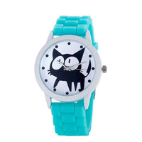 Purrfectly Adorable Cartoon Cat Watch With Rubber Band  - Limited Quantity!!